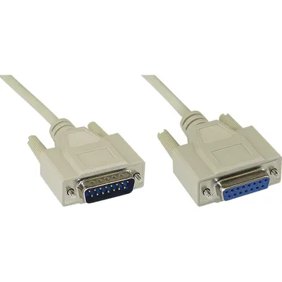 Immagine prodotto di InLine® 17740U Joystickverlängerung, 15pol Stecker / Buchse, 2m, vergossen, mit UL2464