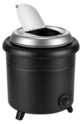 Produktbild von Elektrischer Suppentopf 13 L - Suppenwärmer 400 W - Tischgerät für Buffet & Catering - Temperatur 30–85 °C - Schwarz