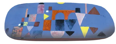Obrázok produktu pre Súprava puzdier na okuliare, Paul Klee, Červený most, tvrdé puzdro/čistiaca utierka