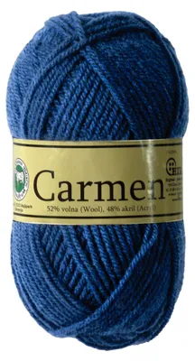 50g Strickgarn Carmen 52% Schurwolle Wolle Garn Strickwolle blau