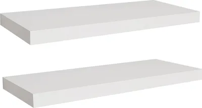 Produktbild von 2er Hochwertiges Wandboard Wandregal 80cm MDF PVC B80xH3,8xT23,5 cm