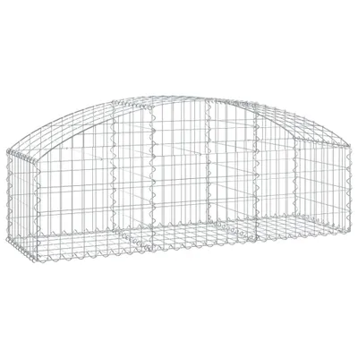 Obrázek produktu pro vidaXL Gabion s vysokým obloukem 150x50x40/60 cm Pozinkované železo