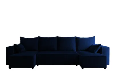 Produktbild von 4ALL HOME Ecksofa mit Schlaffunktion Cordi U 316x145 cm - Couch - Sofa mit Bettkasten - Eckcouch - L-Form - Schlafsofa - Schlafsofa mit Bettkasten Poso 05 Cobalt
