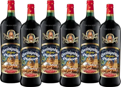 Image de Gerstacker Nürnberger Christkindles Markt Glühwein (vin chaud du marché de Noël de Nuremberg) 1000ml, paquet de 6