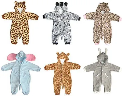 Produktbild von Baby Overall aus Fleece 2-lagig Winter, Größe:62/68, Modell:Elefant