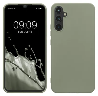 Produktbild von kwmobile Handyhülle für Samsung Galaxy A34 5G Hülle - TPU Case - Kabelloses Laden - Schutzhülle Cover in Graugrün