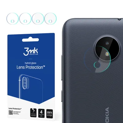Produktbild von 3mk Hybridglas Lens Protection für Nokia C20 Kamera Objektiv Kameralinse 0,16mm 6H (4 Stück)