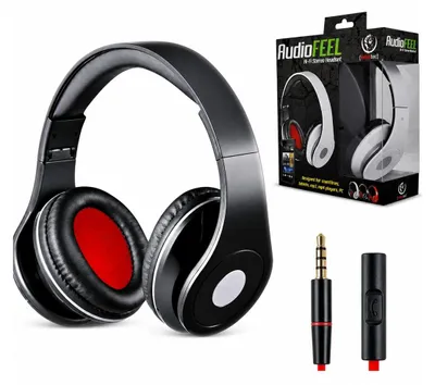 Zdjęcie produktu dla Rebeltec słuchawki przewodowe AUDIOFEEL2 nauszne czarne