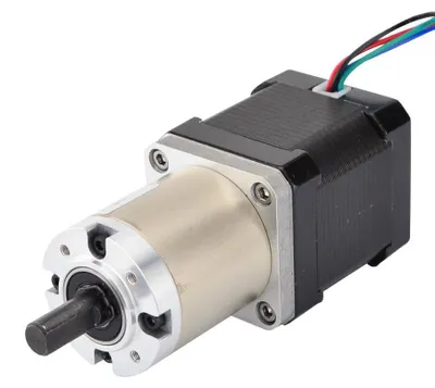 Obrázok produktu pre 51:1 Krokosníkový motor, 17 krokov, priemer 8 mm, dĺžka 48 mm
