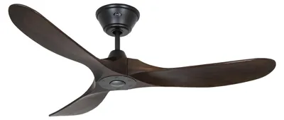 Immagine prodotto di Ventilatore da soffitto a risparmio energetico con telecomando Eco Genuino 122 cm Nero opaco / Noce