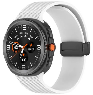 Immagine prodotto di Bracciale in silicone con chiusura magnetica per Samsung Galaxy Watch 8 / 8 Classic Design a scacchi bianchi