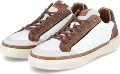 Produktbild von Bullboxer Herren Low Sneaker Weiß Braun Glattleder Größe: 42
