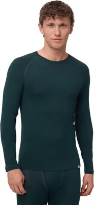 Productafbeelding van Heren thermoshirt van merinomix met lange mouwen en optionele halve rits