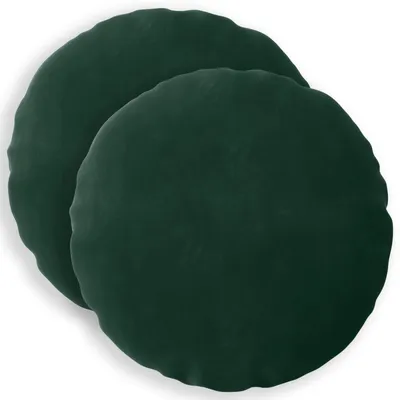 Image de vidaXL Coussins décoratifs HEERLEN, lot de 2, vert foncé, velours