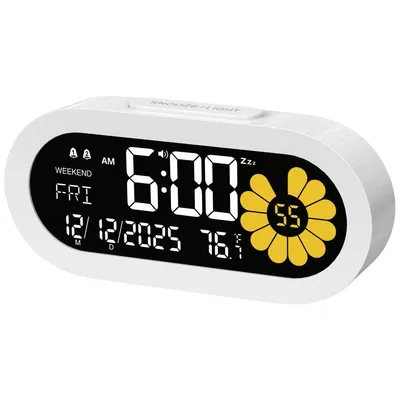 Produktbild von VA LCD Digitalwecker – Schlummerfunktion, Sekundenanzeige, 3 Helligkeitsstufen, Wochenendmodus, ideal für Schlafzimmer & Nachttisch