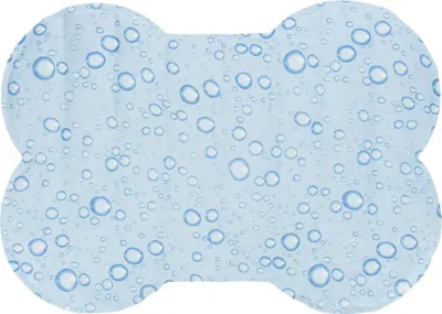Produktbild von TRIXIE Selbstkühlende Hundematte Knochenform L 80x60 cm Hellblau