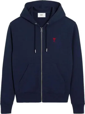 Produktbild von Ami Sweatjacke Herren blau mit Reißverschluss