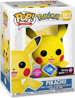 Produktbild von Pokemon - Pikachu 353 Flocked Funko Club Exclusive Only Gamestop - Funko Pop! - Vinyl Figur