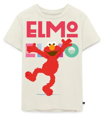 Produktbild von Spreadshirt Sesamstraße Elmo Springt vor Freude Kinder Premium T-Shirt, 110/116 (4 Jahre), Naturweiß