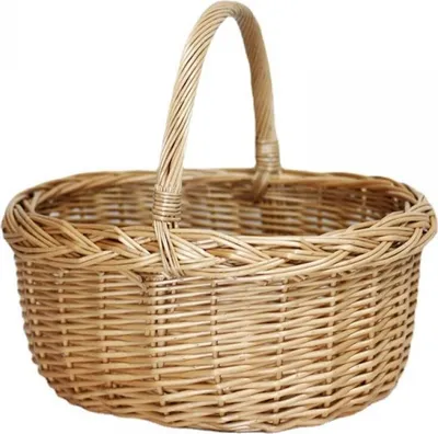 Produktbild von Geflochtener Einkaufskorb aus Rattan, stilvoller und langlebiger handgefertigter Korb für Lebensmitteleinkäufe, Aufbewahrung und Organisation von Haushaltsgegenständen