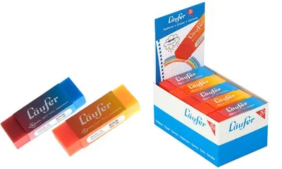 Produktbild von #20xLäufer Kunststoff-Radierer PLAST COLOR, im 20er Display