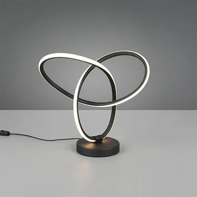 Produktbild von Reality Tischleuchte Lando Modern 28 cm schwarz matt warmweiß