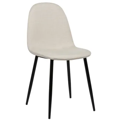 Produktbild von CLP Esszimmerstuhl Napier gepolstert mit Rückenlehne creme Material Stoff