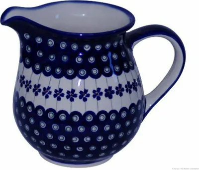 Produktbild von Bunzlauer Keramik 1,6L Kanne – klassischer Krug in traditioneller Form,​ Nachbildung 166a