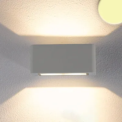Produktbild von ISOLED LED Wandleuchte Up&Down 4x3W CREE, IP54, silbergrau, warmweiß