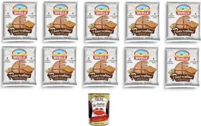 Produktbild von Divella Pancrostino con Farina Integrale Pancrostini mit Vollkornmehl 10x250gr + Italian Gourmet polpa 400g