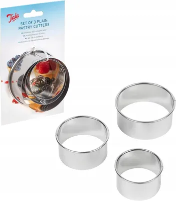 Obrázok produktu pre Sada 3 nerezových formičiek na pečivo rôzne veľkosti