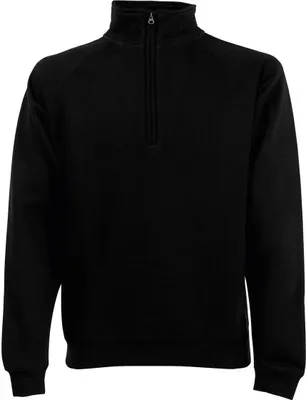 Produktbild von Fruit of the Loom 62-032-0 | Premium Zip Neck Raglan Sweat - Farbe: Black - Größe: L