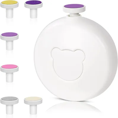 Productafbeelding van Vicloon Elektrische nageltrimmer voor baby's - 6-in-1 op batterijen werkende nageltrimmer - Elektrische nageltrimmer voor baby - Nagelknippers
