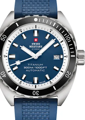 Produktbild von Swiss Military SMA34100.09 Diver Titanium Automatik Herrenuhr 42mm 30ATM