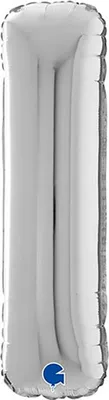 Image de Lettre géante ballon plastique 26"/66cm | Argent #I