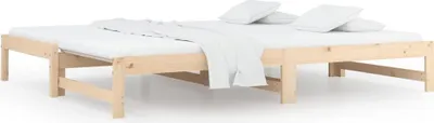 Zdjęcie produktu dla vidaXL Łóżko dzienne rozkładane 2x(90x200) cm lite drewno sosnowe