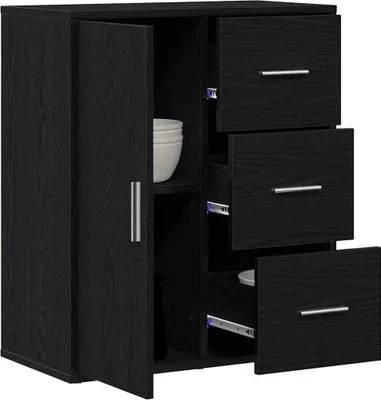 Produktbild von vidaXL Sideboard Schwarz Eichen-Optik 60 x 31 x 70 cm Holzwerkstoff