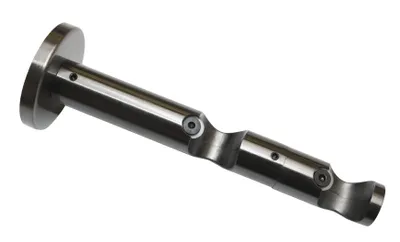 Zdjęcie produktu dla Wspornik podwójny Gardinia otwarty do Ø 20 mm tytanowy 8 / 6 cm