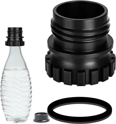 Produktbild von Gläsern Adapter für SodaStream - Schnellanschluss - 0,7 Liter - Für SodaMaker - Adapter für Sodaflaschen aus Glas.