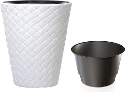 Image de Květináč MATUBA s vkladem 40 cm - barva: bílá