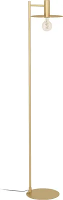 Produktbild von EGLO Stehlampe Escandell, elegante Eck Standleuchte, Stehleuchte aus Metall in Messing-Gebürstet, Lampe Wohnzimmer mit E27 Fassung, 156 cm