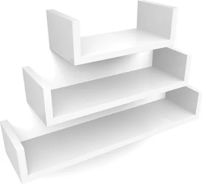 Produktbild von SONGMICS Wandregal 3 Stück U-Form Schweberegal 60/45/30 cm