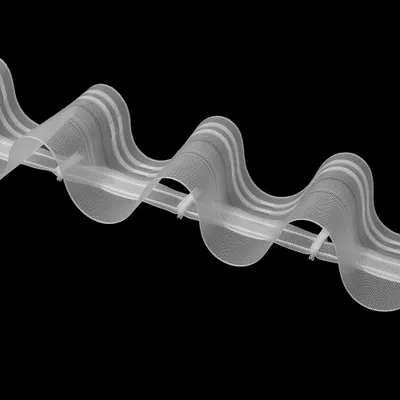 Produktbild von Gardinenband 10m Wellenfalten Transparent-100mm 1:1.5 Kräuselband Faltenband