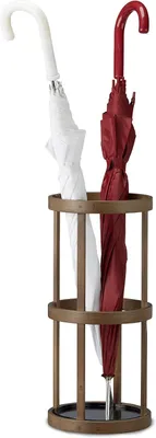 Productafbeelding van Paraplubak bamboe - 45x20,5x20,5 cm - Metaal - Paraplu‘s - Wandelstokken - Ronde wandelstokhouder - Bruin