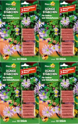 Produktbild von GKA 40 Düngestäbchen Dünger für Balkon- und Kübelpflanzen Blumen Blumenkübel Stäbchen Pflanzen 3 Monate Wirkungsdauer