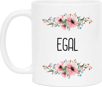 Produktbild von Egal Tasse mit Spruch lustig sarkastisch humorvoll Kaffeetasse mit Blumen Motiv Geschenk