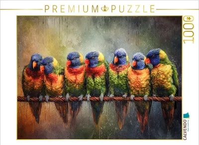 Produktbild von CALVENDO Puzzle Papageien | 1000 Teile Lege-Größe 64x48cm Foto-Puzzle für glückliche Stunden