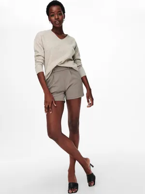 Zdjęcie produktu dla ONLY ONLCAMILLA V-NECK L/S PULLOVER KNT Pumice Stone/W. GLITTER XL