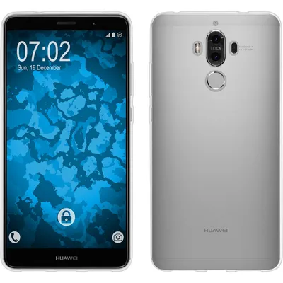 Produktbild von PhoneNatic Case kompatibel mit Huawei Mate 9 - clear Silikon Hülle Slimcase + 2 Schutzfolien
