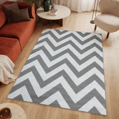 Obrázok produktu pre Tapiso Koberec LUXURY Geometric White Grey Obývacia izba ÖKOTEX 300 x 400 cm